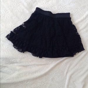 Black lace kids skirt